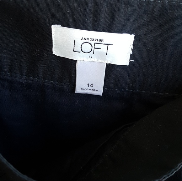 Loft Black A-line Floral Skirt - Picture 3 of 3